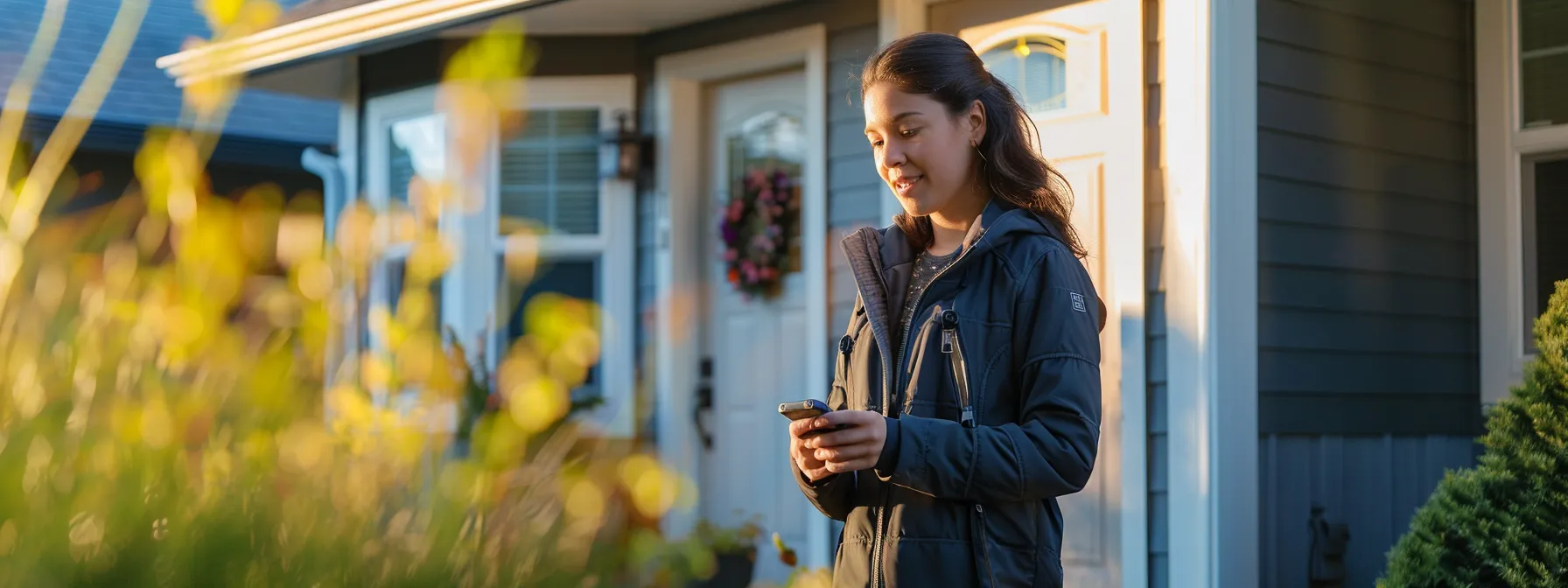 a homeowner inspecting an outdoor keysafe, diligently updating access codes, and sharing emergency access information with trusted individuals. a homeowner inspecting an outdoor keysafe, diligently updating access codes, and sharing emergency access information with trusted individuals.