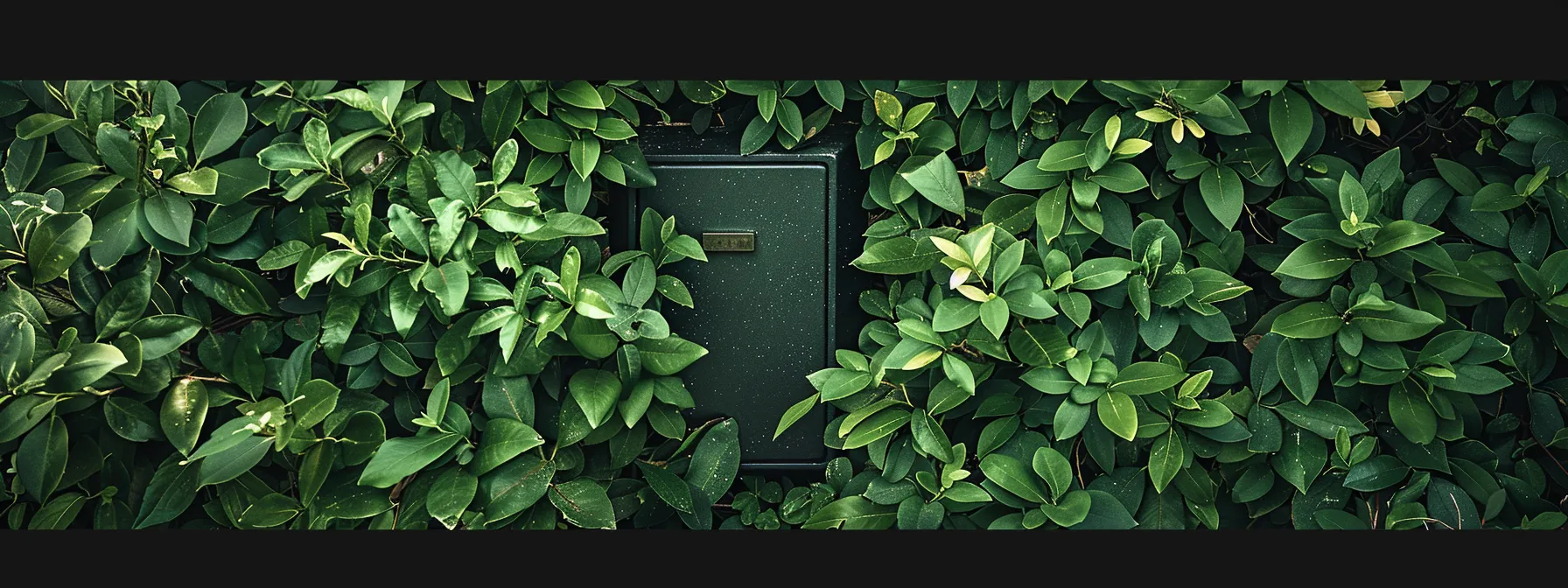 a key safe hidden among lush green foliage, seamlessly blending in with the natural surroundings for optimal security. a key safe hidden among lush green foliage, seamlessly blending in with the natural surroundings for optimal security.