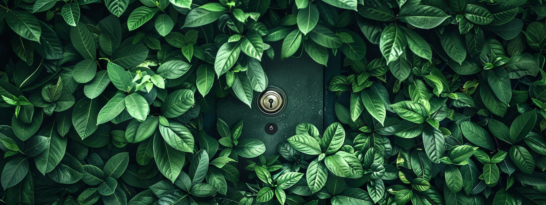 a keysafe cleverly disguised among lush green foliage, blending seamlessly with its surroundings to enhance security. a keysafe cleverly disguised among lush green foliage, blending seamlessly with its surroundings to enhance security.