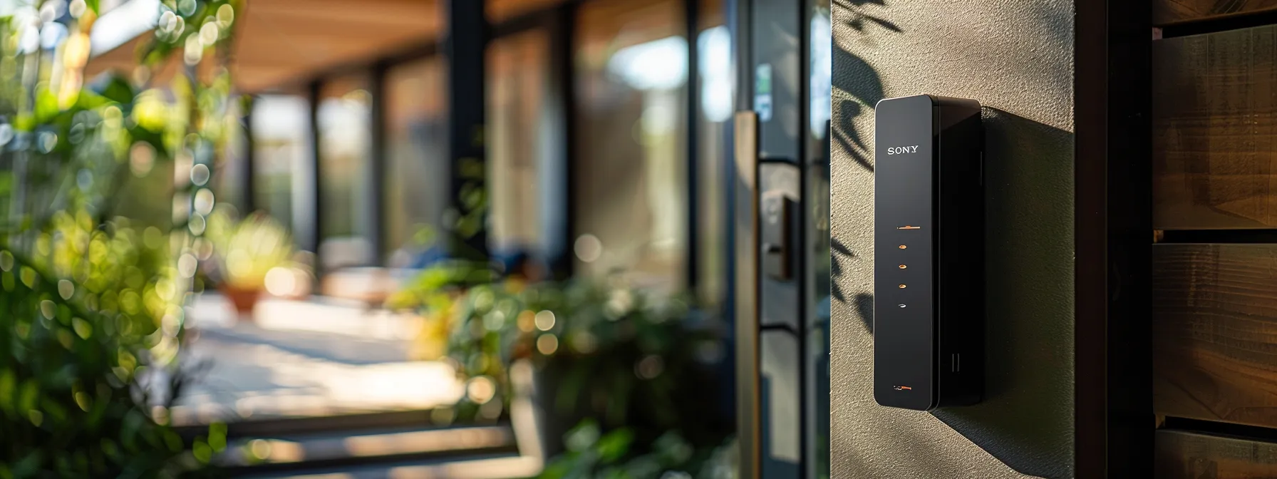 a modern smart keysafe mounted on a door, featuring a sleek design and advanced digital security features to enhance home security. a modern smart keysafe mounted on a door, featuring a sleek design and advanced digital security features to enhance home security.