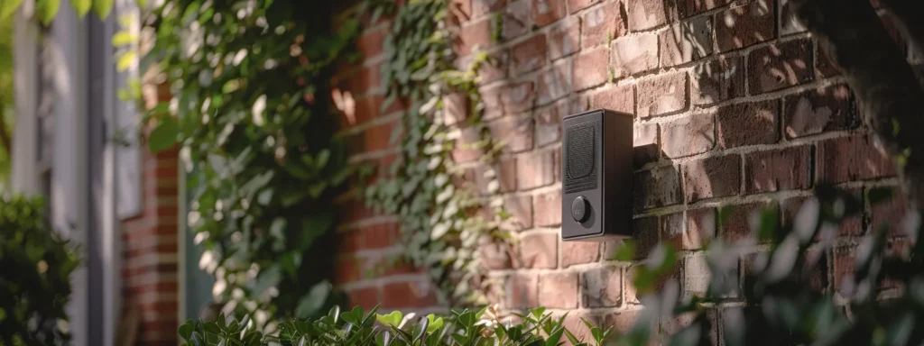 a sturdy, weather-resistant keysafe mounted on a brick wall outside a welcoming home, providing essential security for homeowners.