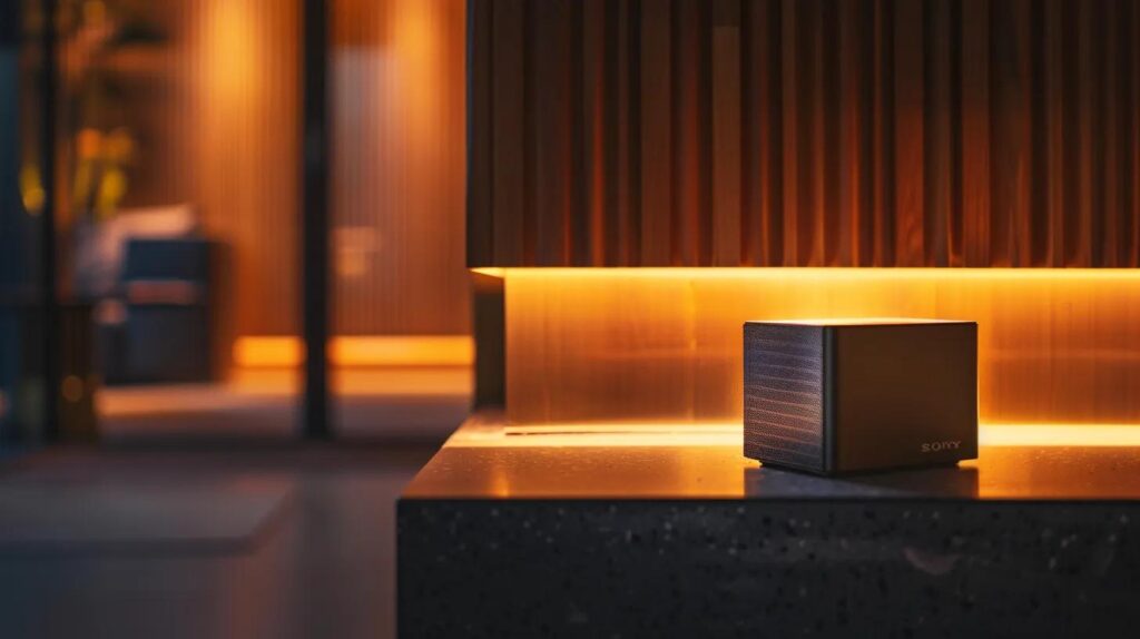 a sleek, modern biometric keysafe illuminated under soft, ambient lighting, showcasing its high-tech design and secure functionality against a minimalist backdrop.