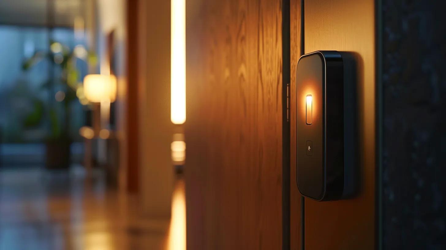 a sleek, modern biometric keysafe glimmers under soft, diffused lighting, showcasing its robust zinc alloy construction and advanced fingerprint recognition technology against a minimalist home backdrop, symbolizing the future of home security.